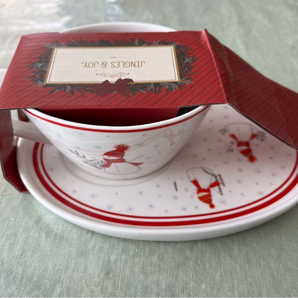 Graces Teaware set of cocoa coffee mug and snack plate